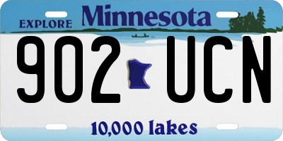 MN license plate 902UCN