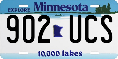 MN license plate 902UCS