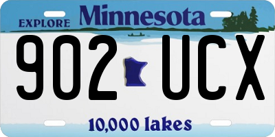 MN license plate 902UCX