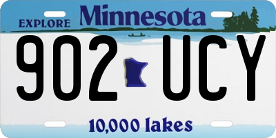 MN license plate 902UCY