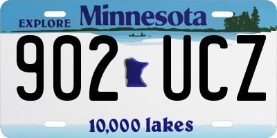 MN license plate 902UCZ