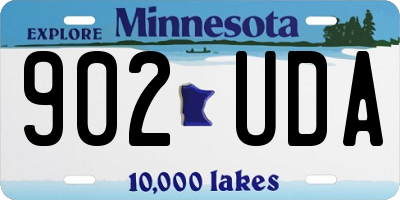 MN license plate 902UDA