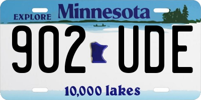 MN license plate 902UDE