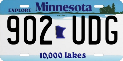 MN license plate 902UDG