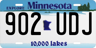 MN license plate 902UDJ