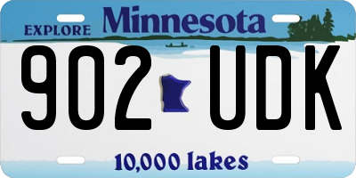 MN license plate 902UDK