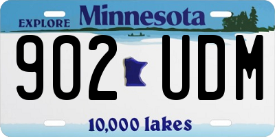 MN license plate 902UDM