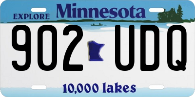 MN license plate 902UDQ
