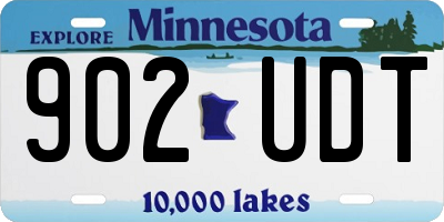 MN license plate 902UDT