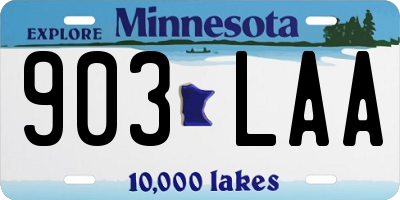 MN license plate 903LAA