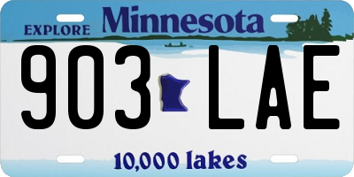 MN license plate 903LAE