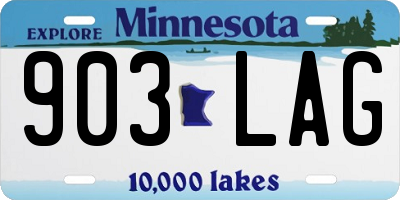 MN license plate 903LAG