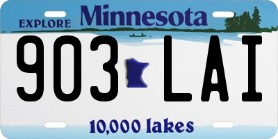 MN license plate 903LAI