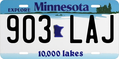 MN license plate 903LAJ