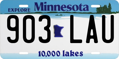 MN license plate 903LAU