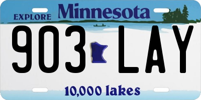 MN license plate 903LAY