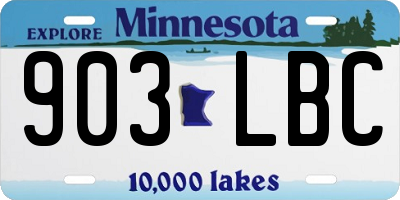 MN license plate 903LBC