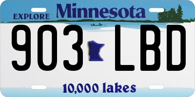 MN license plate 903LBD