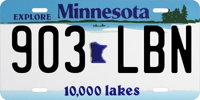 MN license plate 903LBN