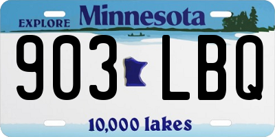 MN license plate 903LBQ