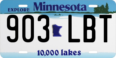 MN license plate 903LBT