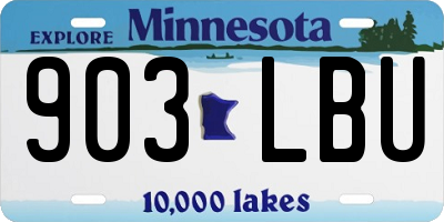 MN license plate 903LBU