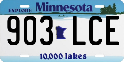 MN license plate 903LCE