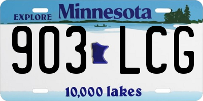 MN license plate 903LCG