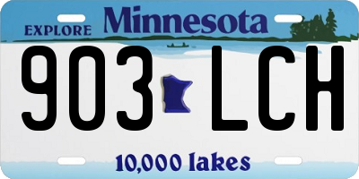 MN license plate 903LCH