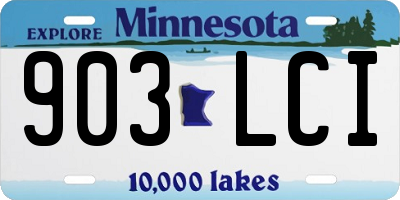 MN license plate 903LCI