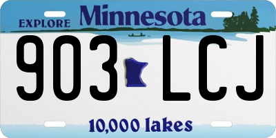 MN license plate 903LCJ