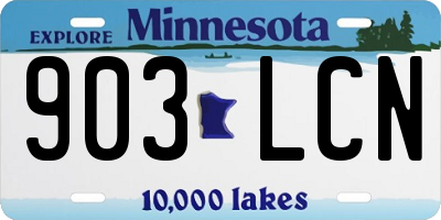 MN license plate 903LCN