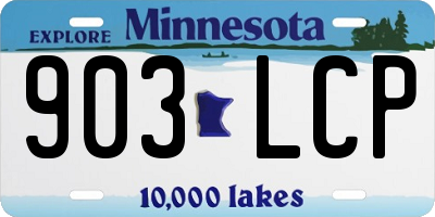MN license plate 903LCP