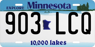 MN license plate 903LCQ