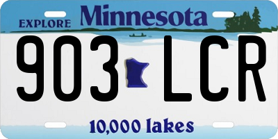 MN license plate 903LCR