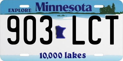 MN license plate 903LCT