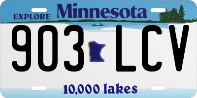 MN license plate 903LCV