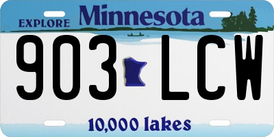 MN license plate 903LCW
