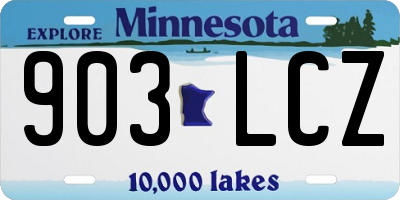 MN license plate 903LCZ