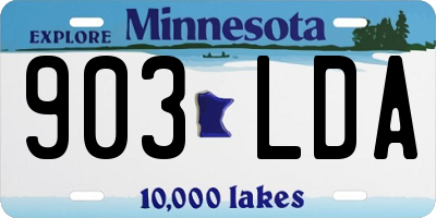 MN license plate 903LDA