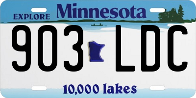 MN license plate 903LDC