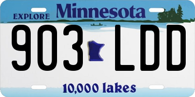 MN license plate 903LDD