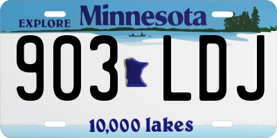 MN license plate 903LDJ
