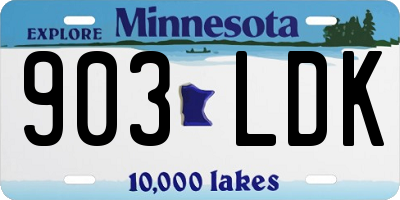 MN license plate 903LDK