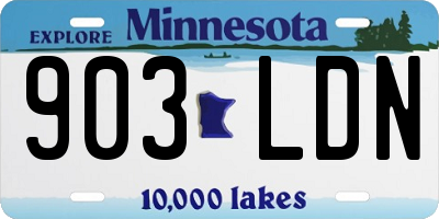 MN license plate 903LDN