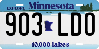 MN license plate 903LDO