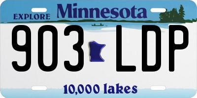 MN license plate 903LDP