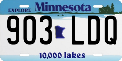 MN license plate 903LDQ