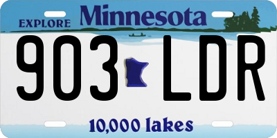 MN license plate 903LDR