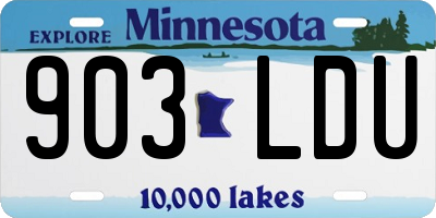 MN license plate 903LDU